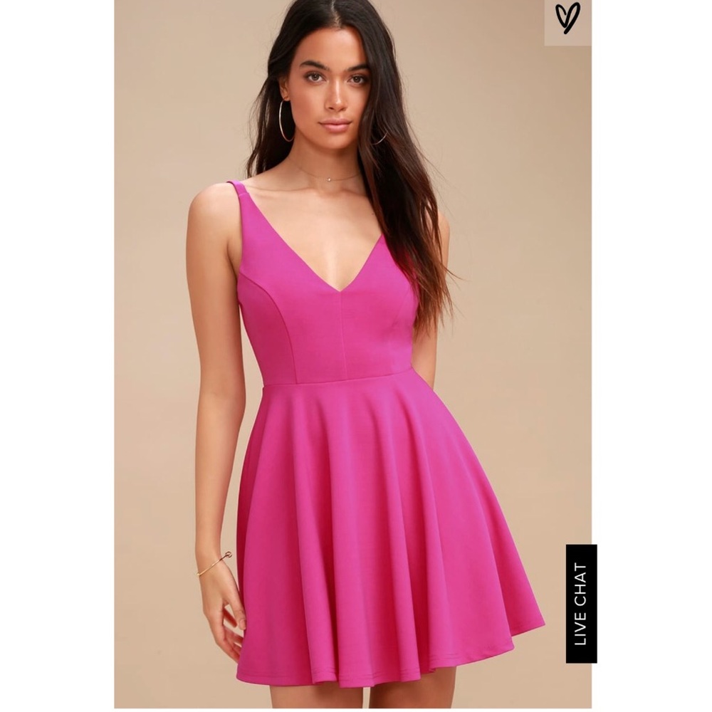 Lulus skater dress in coral!